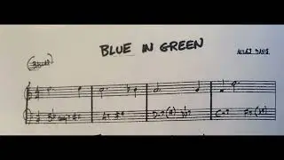 Harmonisation Blue in green (4 premières mesures)