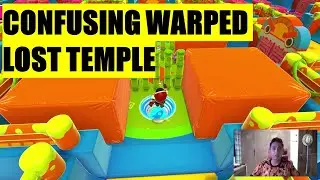 CONFUSING WARPED LOST TEMPLE MAP - Fall Guys Gameplay 60fps