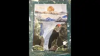 Advanced landscape collage tutorial - collage 2 - house on a cliff