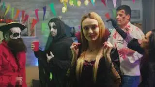 Sexy blonde in enchantress costume #halloween #cosplay #copyrightfreevideos #halloweendressup