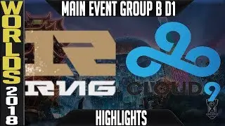 RNG vs C9 Highlights | Worlds 2018 Group B Day 1 | Royal Never Give Up(ChinaLPL) vs Cloud9(NALCS)