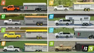 Fs14 vs Fs16 vs Fs17 vs Fs18 vs Fs20 vs Fs23 vs Fs25 | Animal Transport Gameplay | Timelapse