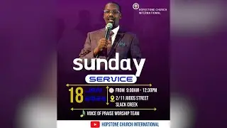 HOPESTONE CHURCH INTERNATIONAL SUNDAY SERVICE II WITH II PASTOR DIEDUONNE N BUHIGA II 18/01/2026