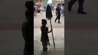 Girl's dreams come true meeting Star Wars characters