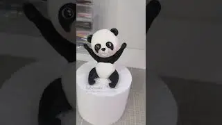 fondant panda caketopper tutorial/ панда из мастики #декорторта #лепкаизмастики #урокилепки #cakeart