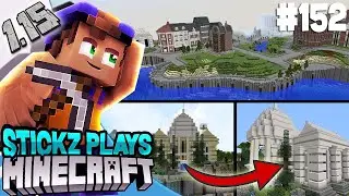 Minecraft -  Victorian Water Front + Bank Renovation - EP 152 (1.15) - Stickz Plays Minecraft S2