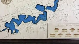 Belleville Lake Engraved Map by Sportsman' Connection