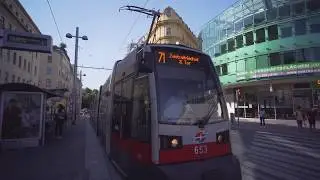 Austria, Vienna, tram 71 ride from Börse to Rennweg