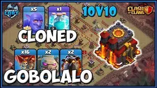 CRAZY! Cloned GoBoLaLo! TH10 LavaLoon Attack Strategy | CLASH OF CLANS