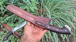Super mewah,,dari bar sinso bekas di buat sebuah golok super mewah dan tajam
