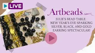 Julie's Bead Table: New Year's Eve Sparking Silver, Black, and Gold Earring Spectacular!