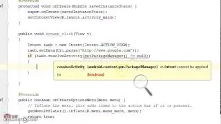 Intent to open webpage