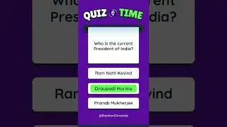 Current President of India?  #electionchronicle #politicalquiz #indianpolitics