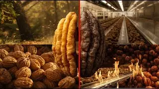 Billions of Tons of California Walnuts Are Harvested This Way - Walnut Farming and Processing