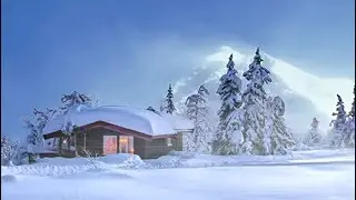 Howling Snowstorm in Frozen Forest 1-Hour Ambience for Deep Sleep & Relaxation