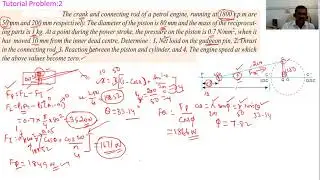 Force analysis of Slider crank mechanism   Part 2