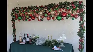 Christmas Ornament Bar Buffet Table Arch DIY