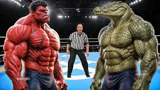 RED HULK VS CROCODILE - EPIC BATTLE