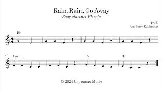Beginner Clarinet - Rain Rain Go Away Made Simple!