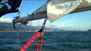 SV Nutmeg and Cap'n Bernie sailing in 16-20 Knot winds