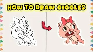 How to Draw Giggles from Happy Tree Friends &ndash; Simple Drawing with Color