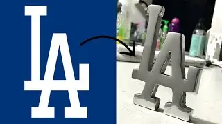Sandcasting aluminum LA dodgers logo