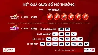 Kết Quả Xổ Số Tự Chọn MEGA 6/45 v&agrave; Max 3D &ndash; Ng&agrave;y 07/01/2026