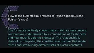How is the bulk modulus related to Young's modulus and Poisson's ratio