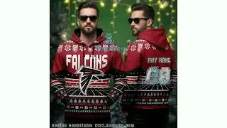 Atlanta Falcons Custom Name Number Ugly Holiday 3D Hoodie
