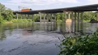 Fall Asleep Watching the Bridge & Relaxing River, Study, White Noise, Calming, ASMR #sleep #relax