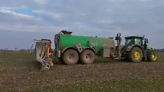 Agroslužby.eu 2K25 Zapravovanie hnojovice John Deere 8320R+Samson PG II+Veenhuis, Tatra, Scania, JCB