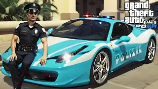 FERRARI 458 ITALIA POLIZIA + SIRENA POLIZIA - LSPDFR - GTA 5 MOD ITA