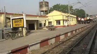 Gorakhpur - Lucknow Intercity Express arriving at Basti Railway Station