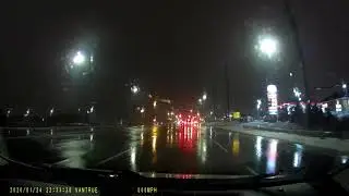 Vantrue N1 Pro Dash Cam Night Shot (and heavy rain)