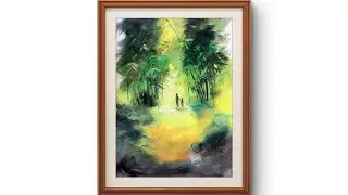 Acrylic rural landscape। Acrylic painting। Exotic bangladeah art #drawing #acrylicpainting #deafart 
