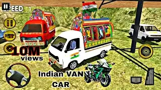 Indian van taxi and drive on offroad instunt simulator game. Android Gameplay