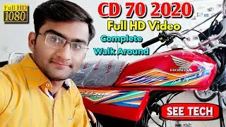 Honda CD 70 2020 Model Full HD Video | Complete 360 Walk Around On See Tech