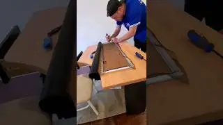 Replacing a damaged window screen #windowscreen #windowrepair #diytips #hometips #homerepair #diy