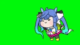 Uma moonwalk - Vtuber [Green screen](free download)
