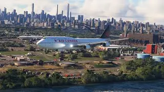 One of the BEST Boeing 747 Landings at LaGuardia Airport!