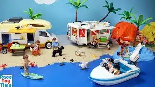 Playmobil Summer Fun Camper Playset - Camping at the Beach with Sea Animals Fun Toys For Kids