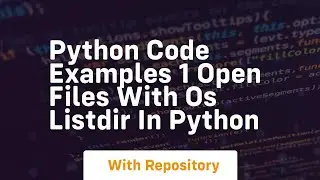 Python code examples 1 open files with os listdir in python