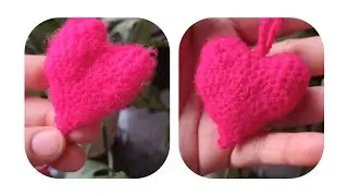 Cute  crochet 🧶 heart ❤️ #crochet #diy 