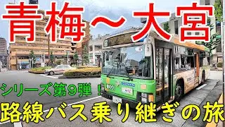 青梅～大宮　路線バス乗り継ぎの旅第９弾　CP狭山湖＆稲荷山公園