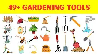Gardening Tools Vocabulary | 49+ Garden Tools Names in English with Pictures #gardening