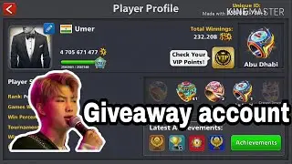 ||Giveaway account 5B coins +18 legendary cues|| miniclip 8bp||