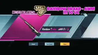 10UC 😱 Rainbow Drake AWM Lucky Spin in PUBG MOBILE BGMI | New AWM Crate Opening 😁