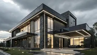 Black & Silver Ultra-Futuristic Mega Mansion | Bold, Sleek & Modern Luxury Living