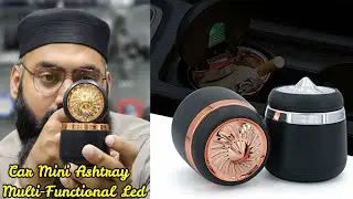 Universal Car Mini Ashtray with Cover Lighting Multi-Functional Led For Office, Home And Car