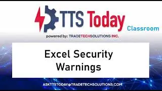 Excel Security Warning